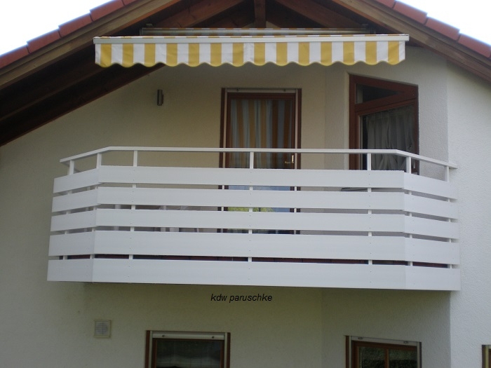 Balkonbrett Kunststoff Wei - Muster