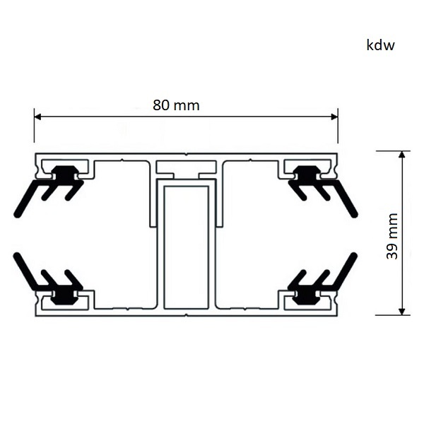 Abmessungen mittelprofil 80 mm Abb. hnlich
