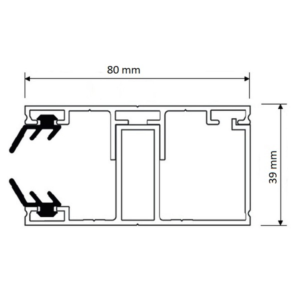 Abmessungen Randprofil 80 mm fr 10 mm Plattenstrke