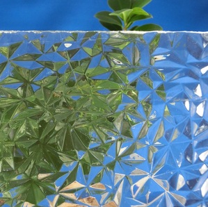 Acrylglas 8 mm Strukturiert Pyramide, Farblos
