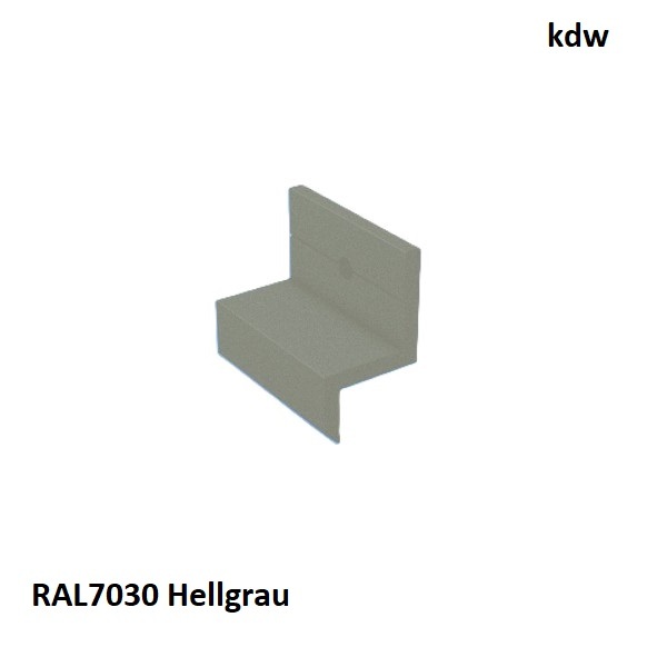 Start und Endclip Hellgrau RAL7030