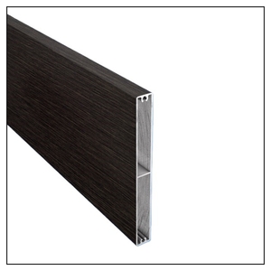 Balkonbrett Eiche Dunkel in Aluminium 150 x 16 mm