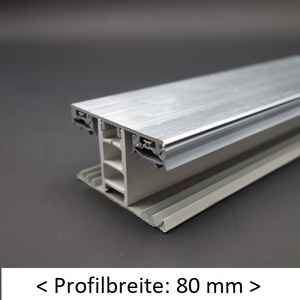 Schraubprofil Mitte mit Dichtungen und Auflagegummi