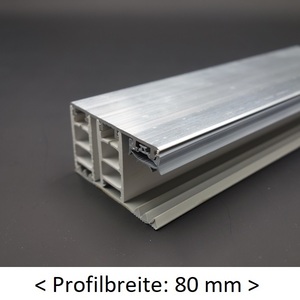 Schraubprofil Rand mit Dichtungen und Auflagegummi