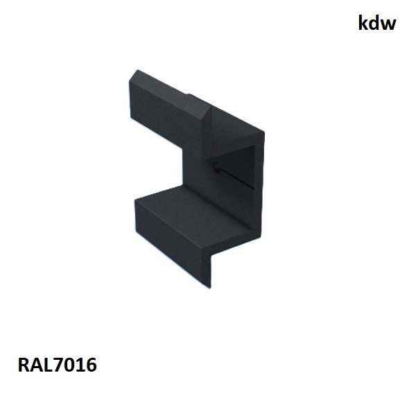 Mittelclip Anthrazit Ral7016