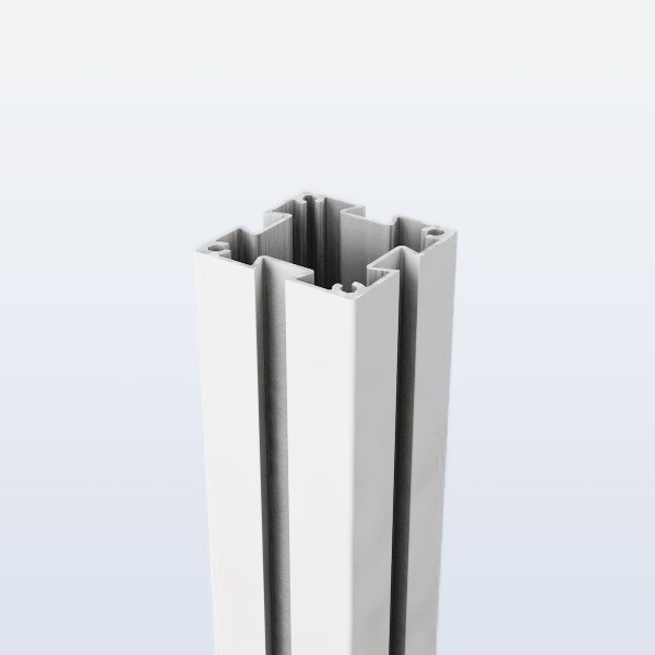 Pfosten aus Aluminium in Wei