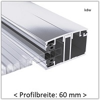 Randprofil 60 mm mit Schrauben