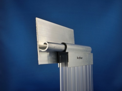 Alu-Wandanschlagprofil mit Gelenk und Scharnierprofil für 16 mm