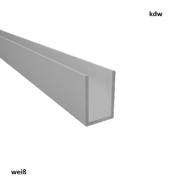 U-Profil in Weiss RAL9016