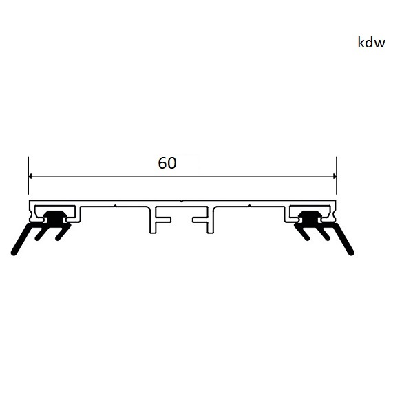 Verbinder Mittelprofil 60 mm