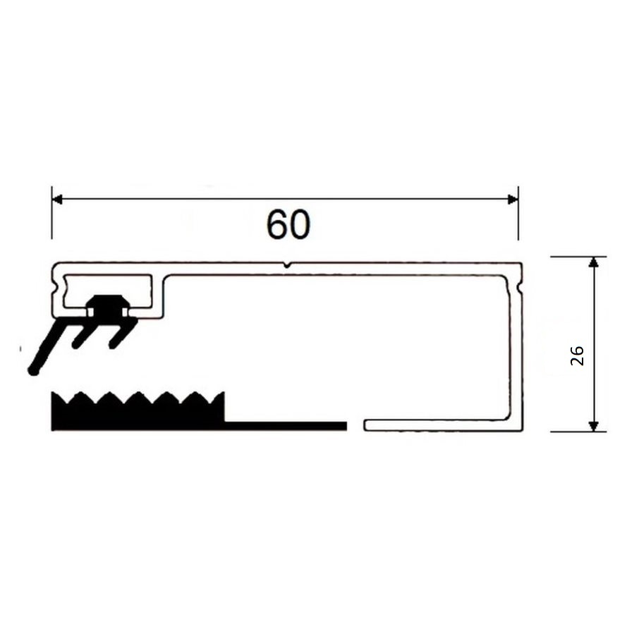 Abmessungen Verbinder Randprofil 80 mm fr 16 mm Plattenstrke