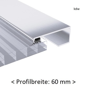 Verbinderprofil-Randprofil 60 mm fr 10 mm Plattenstrke