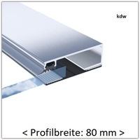 Verbinderprofil-Randprofil 80 mm fr 10 mm Plattenstrke