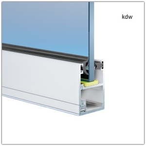 Verglasungsprofil in Wei fr 8 mm ESG Glas