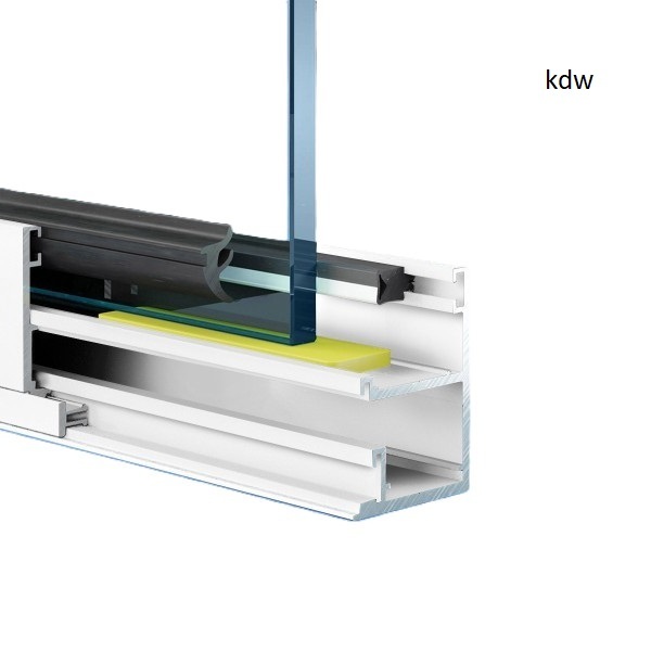 Verglasungsprofil Seitenansicht