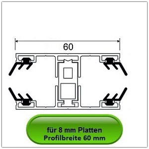 60 mm Verlegeprofile fr 8 mm Platten