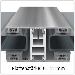 60er Profil - Plattenst�rke: 6 - 11 mm