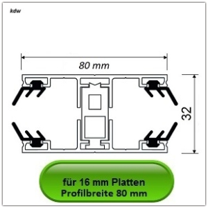 80 mm Verlegeprofile fr 16 mm Platten