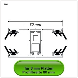 80 mm Verlegeprofile fr 8 mm Platten