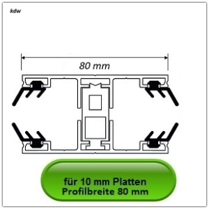80 mm Verlegeprofile fr 10 mm Platten