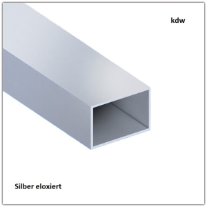 Vierkantrohr in Silber