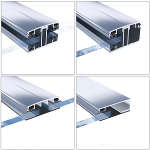 Verlegeprofile fr VSG / ESG / Glas in 2 Profilbreiten