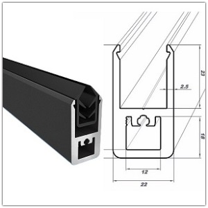 Rahmenprofile Profilbreite 22 mm
