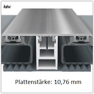 60 mm Profilbreite - für Plattenstärke: 10,76 mm