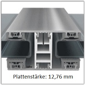 60er Profil - Plattenstärke: 12,76 mm