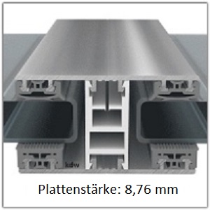 70er Profil - Plattenstärke: 8,76 mm