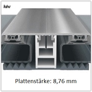 60 mm Profilbreite - für Plattenstärke: 8,76 mm