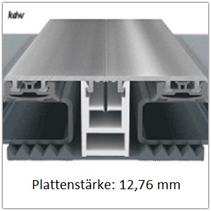 70 mm Profilbreite - für Plattenstärke: 12,76 mm